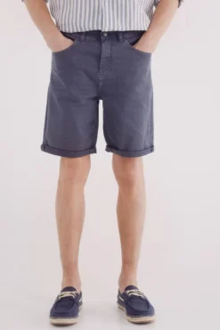 Bermuda cor lavada slim fit