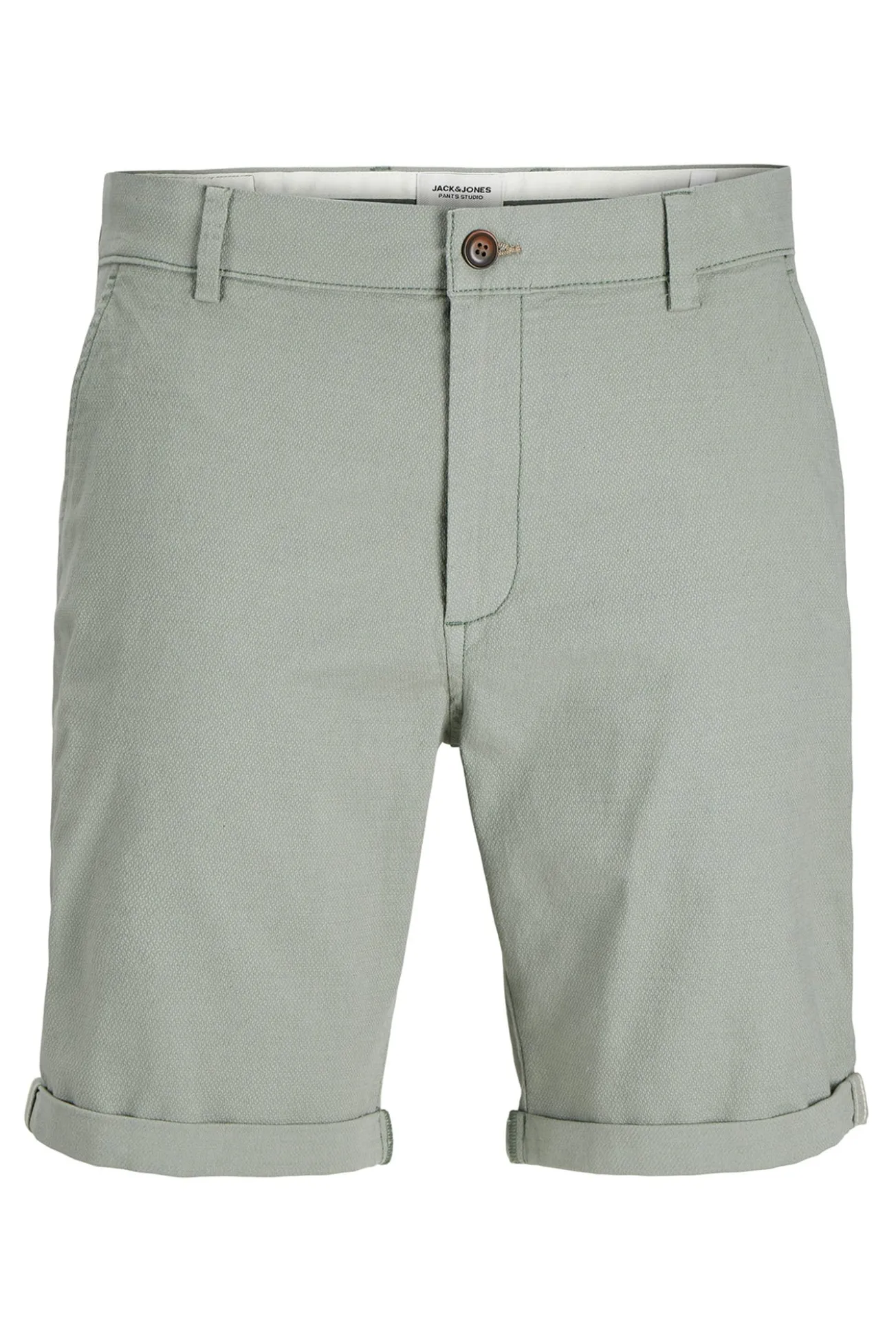 Bermuda estilo calças chino de regular fit