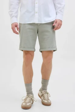 Bermuda estilo calças chino de regular fit