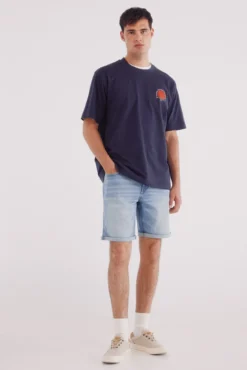Bermuda jeans básica slim fit