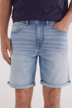 Bermuda jeans básica slim fit