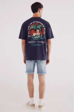 Bermuda jeans básica slim fit