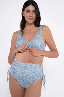 Biquíni pré-mamã com estampado de lurex