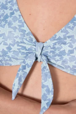 Biquíni pré-mamã com estampado de lurex