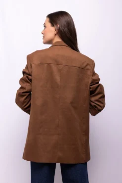 Blazer com efeito camurça