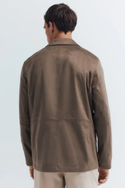 Blazer com efeito camurça