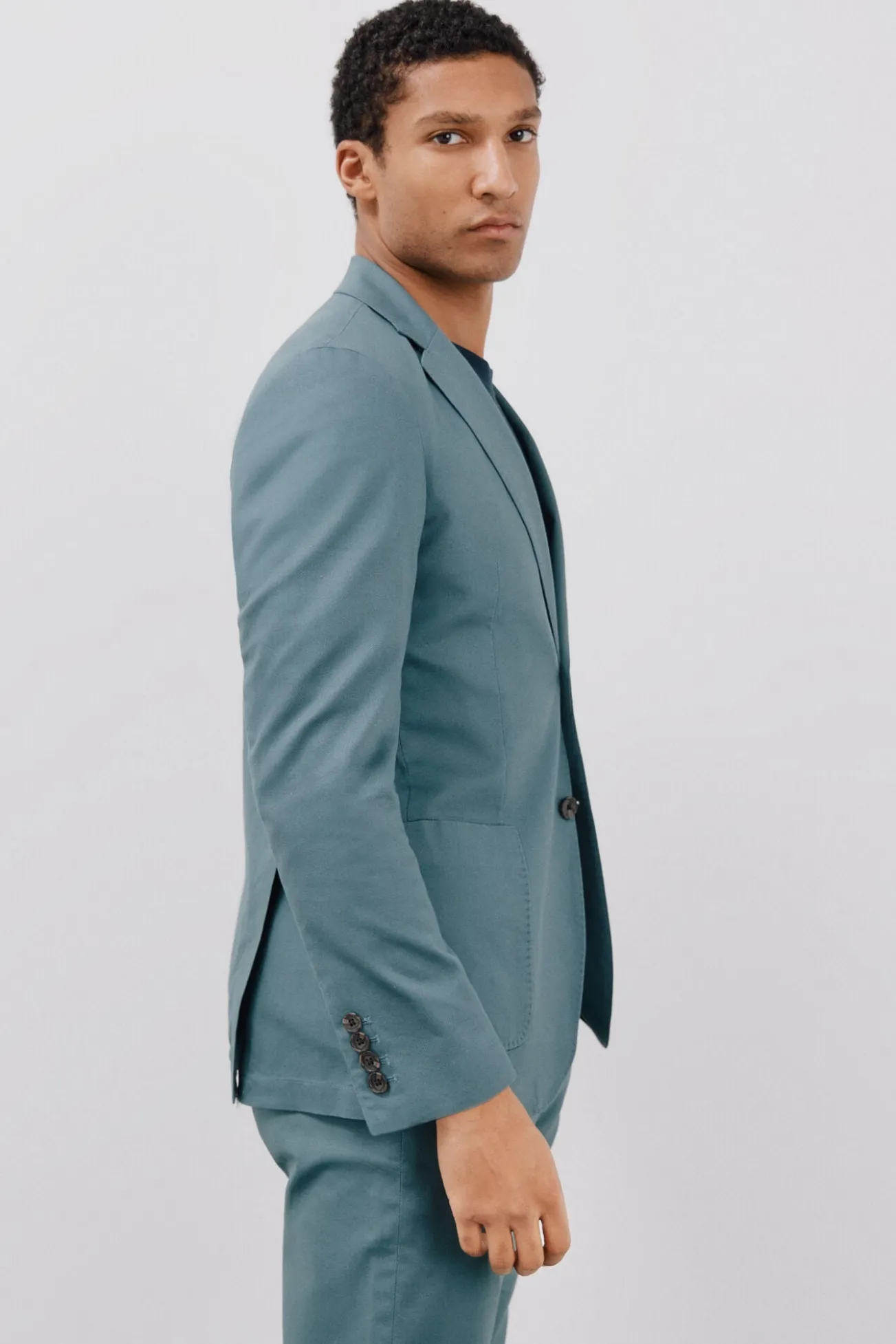 Blazer de algodão e linho