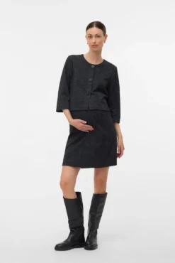 Blazer de gola redonda para maternity