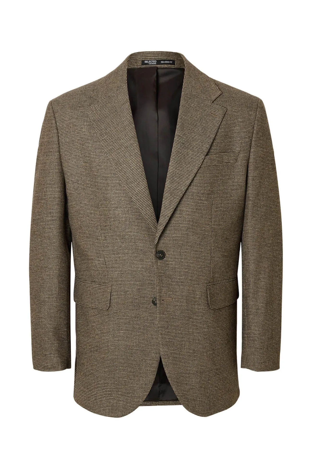 Blazer de lã aos quadrados