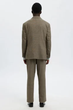 Blazer de lã aos quadrados
