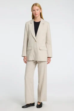 Blazer de linho com ajuste relaxado