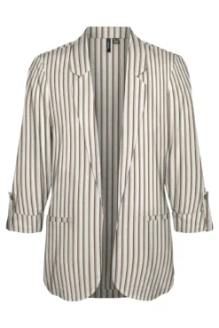 Blazer de linho sem fecho botão