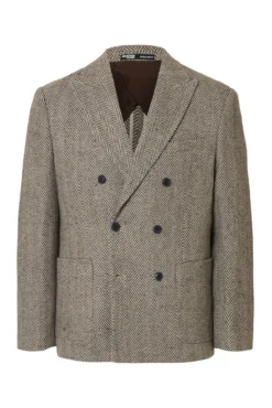 Blazer de lã trespassado