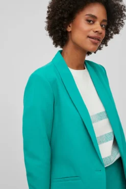 Blazer de manga comprida corte clássico