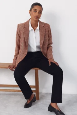 Blazer de tecido texturizada