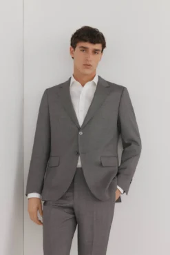 Blazer estilo olho de pássaro com dois elásticos e corte slim