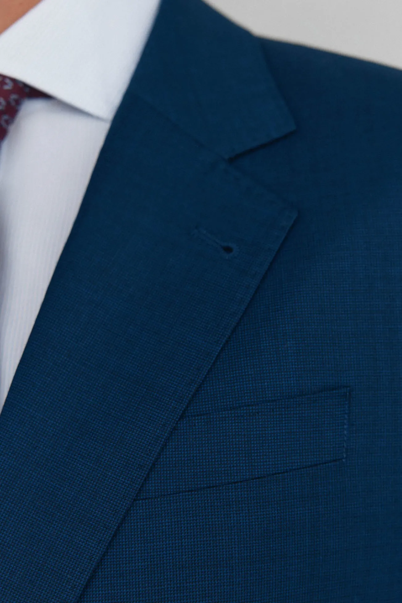 Blazer estruturado azul slim fit bi-elástico