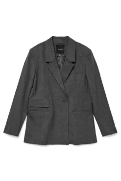 Blazer regular com efeito mesclado