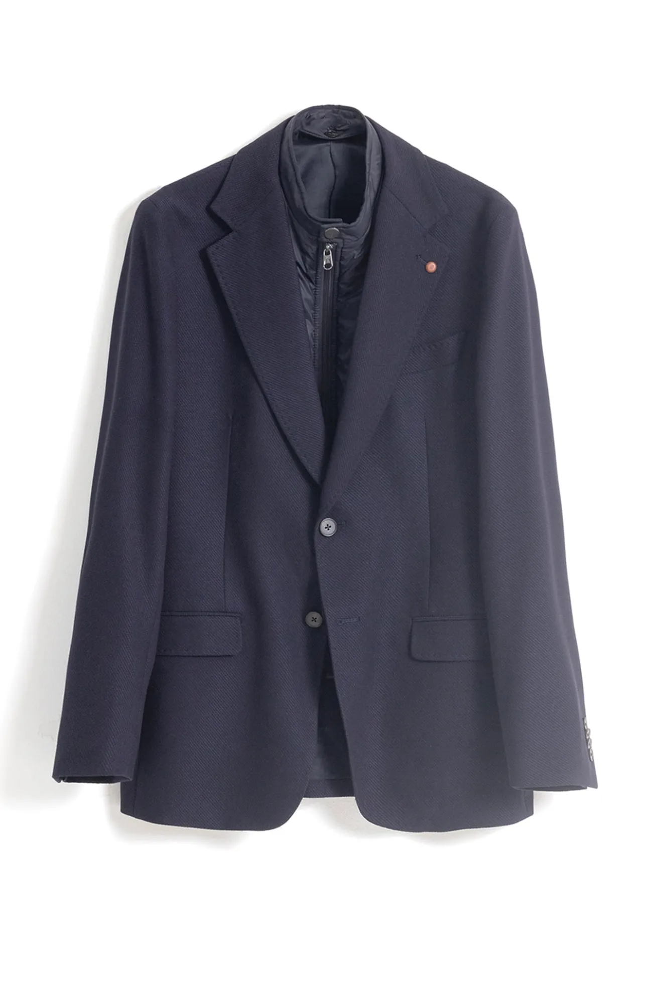 Blazer slim com gola removível