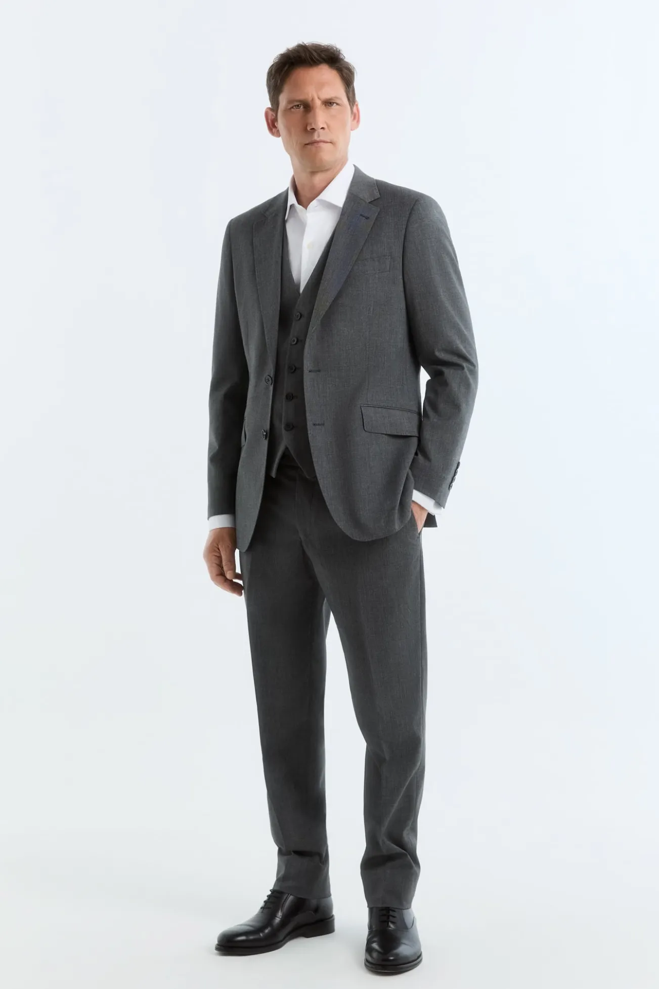 Blazer Série XXI em croute cinza