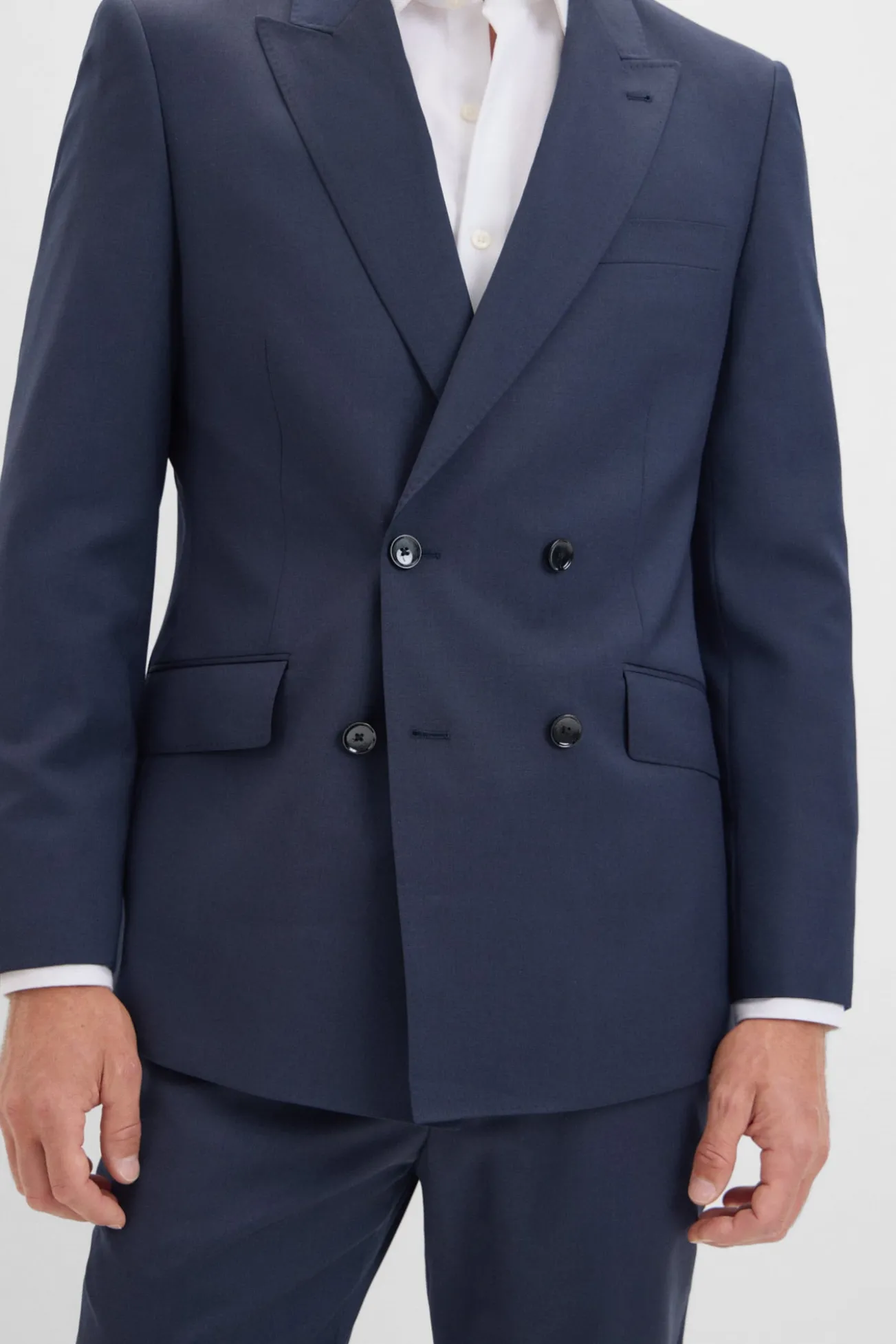 Blazer trespassado duplo slim fit