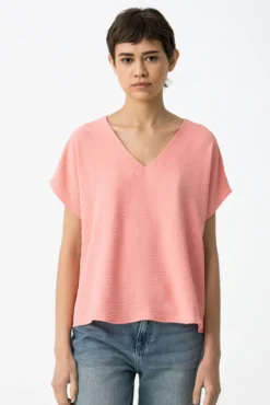 Blusa acetinada