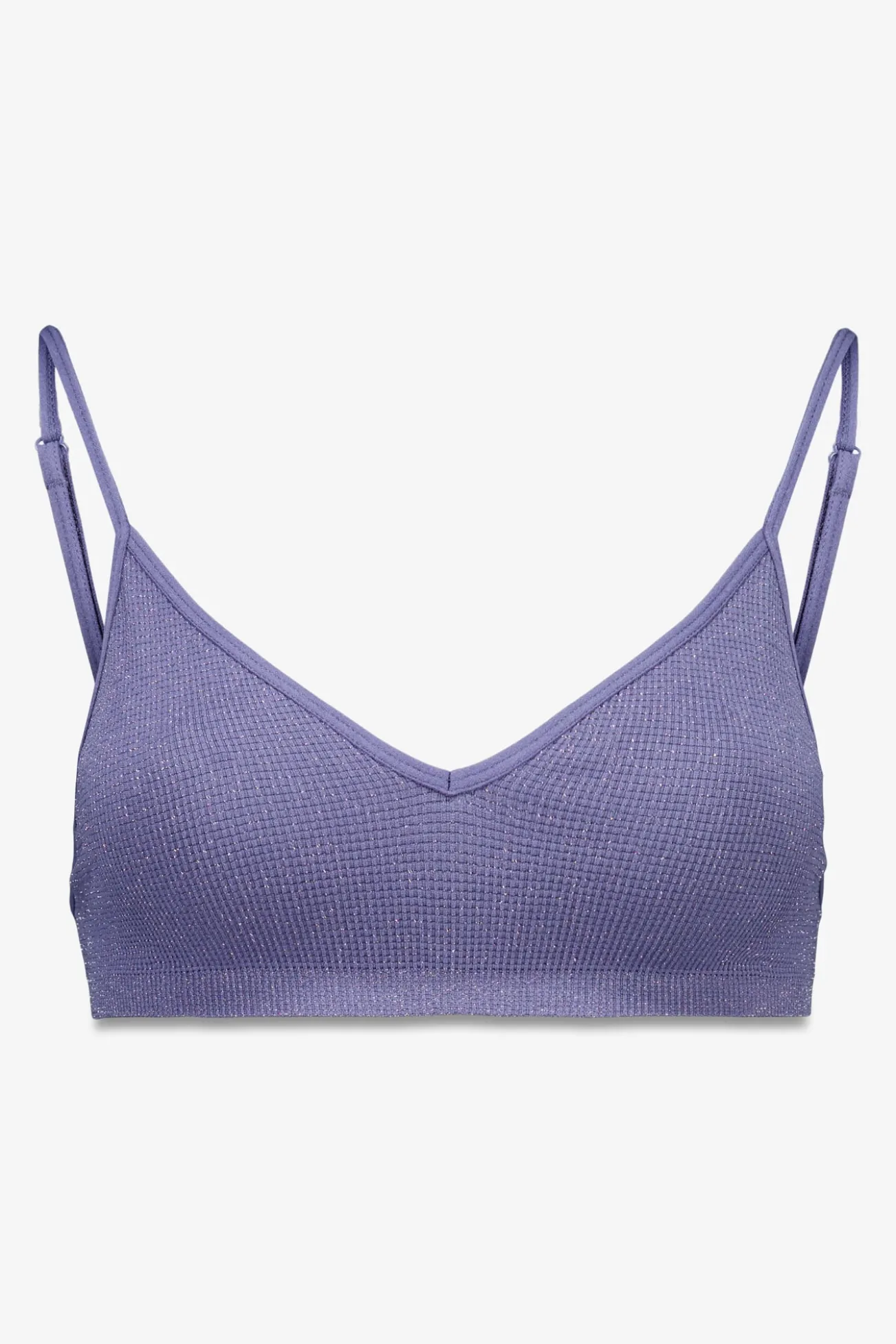 Blusa canelada lurex lilás top
