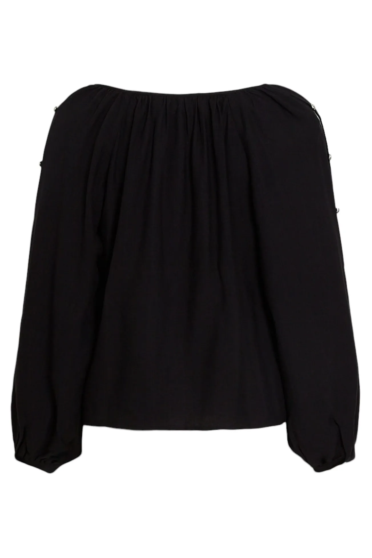 Blusa com mangas abotoadas