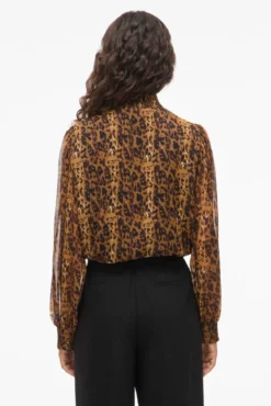 Blusa de chiffon estampada