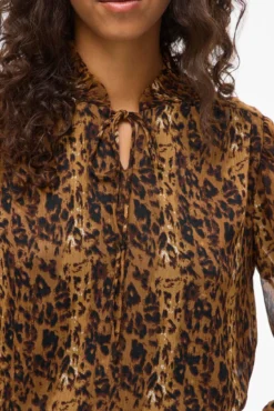 Blusa de chiffon estampada