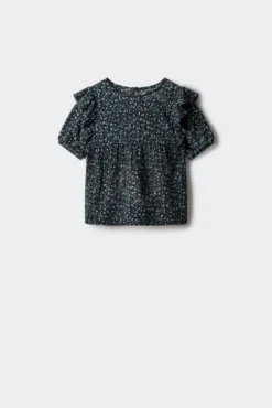 Blusa de flores para menina