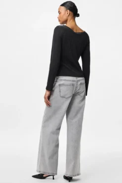 Blusa de lurex de manga comprida