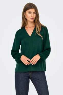 Blusa de manga comprida com punhos elásticos