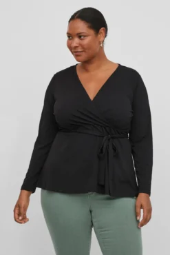 Blusa de renda de manga comprida
