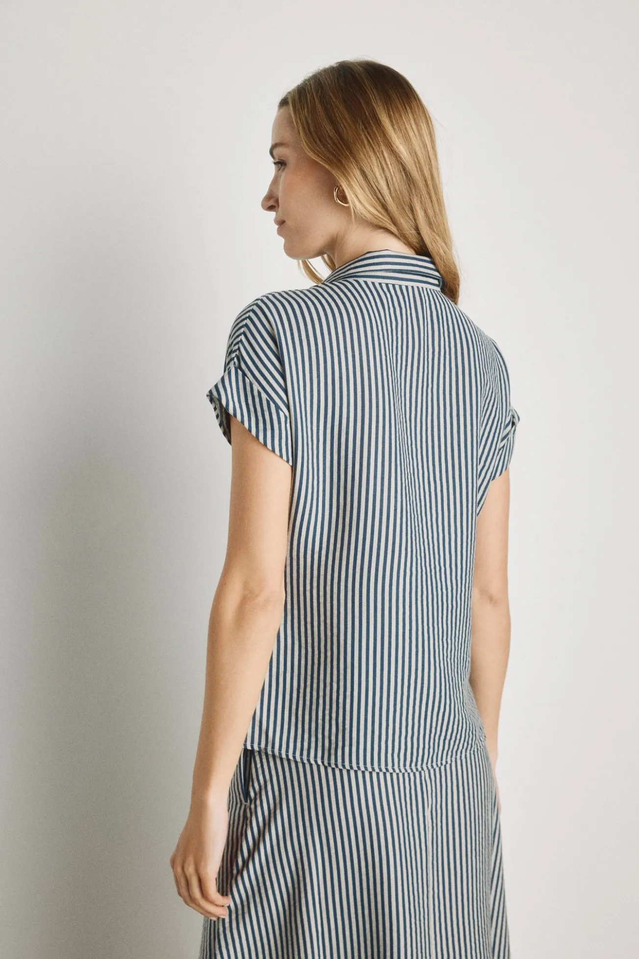 Blusa de riscas de manga curta