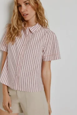 Blusa de riscas de manga curta