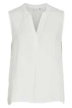 Blusa de viscose mangas com gola mao
