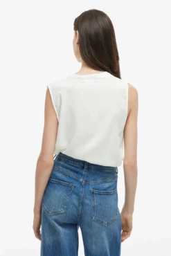 Blusa de viscose mangas com gola mao