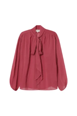 Blusa esvoaçante com laçada
