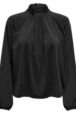 Blusa esvoaçante de manga comprida