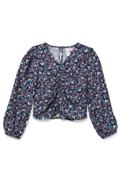 Blusa floral de manga comprida