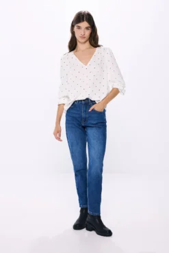 Blusa fluída lúrex