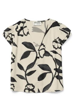 Blusa fluida manga curta