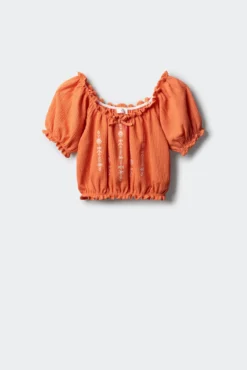 Blusa franzida para meninas