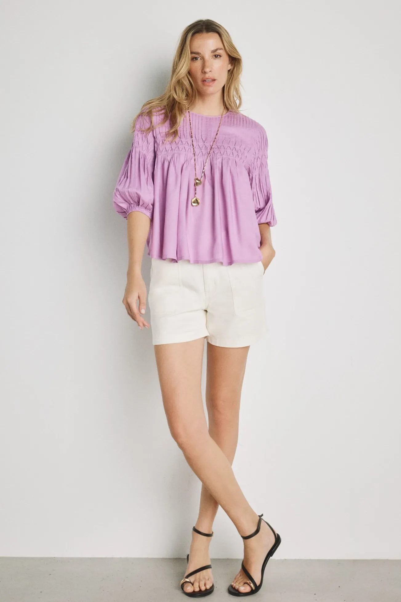 Blusa gola redonda