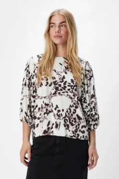 Blusa impressa manga 3/4