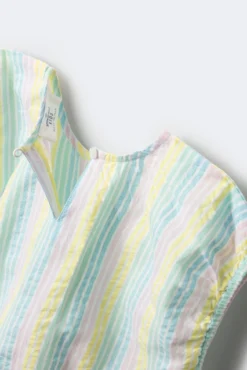 Blusa listrada multicolor para menina