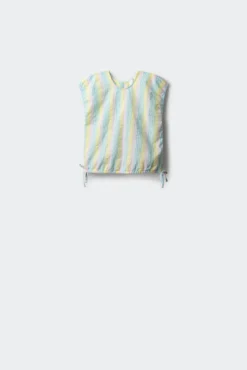 Blusa listrada multicolor para menina