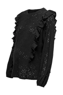Blusa manga larga volantes maternity
