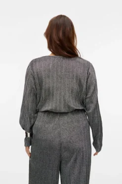 Blusa manga top longa plus size